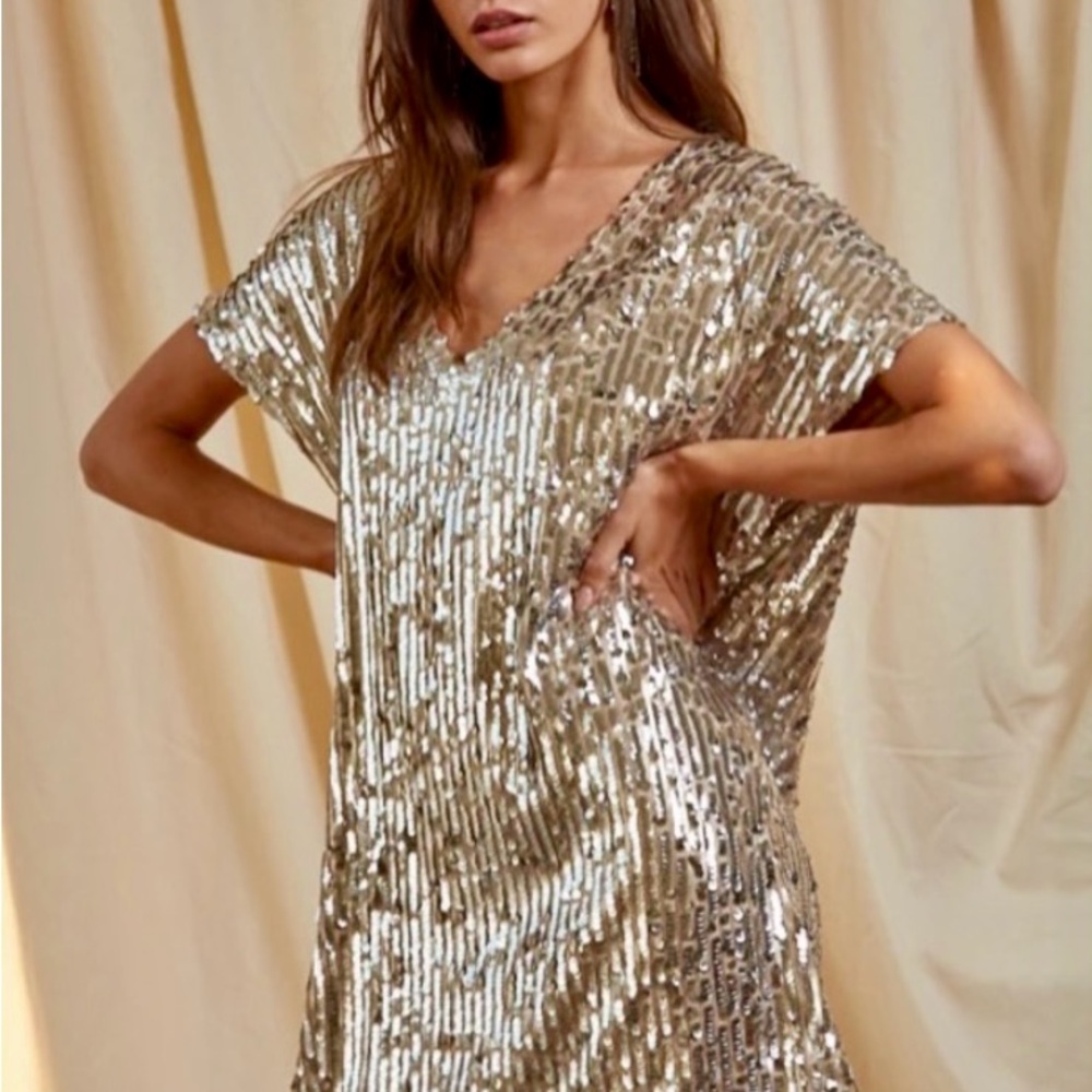 By Together Gold Sequin Dress